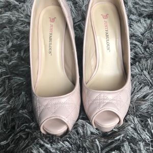 JUST FAB HIGH HEELS SIZE 7 PINK COLOUR